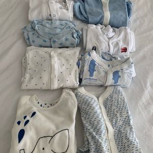 Bundle 6 one piece pajamas boys 18-24 months